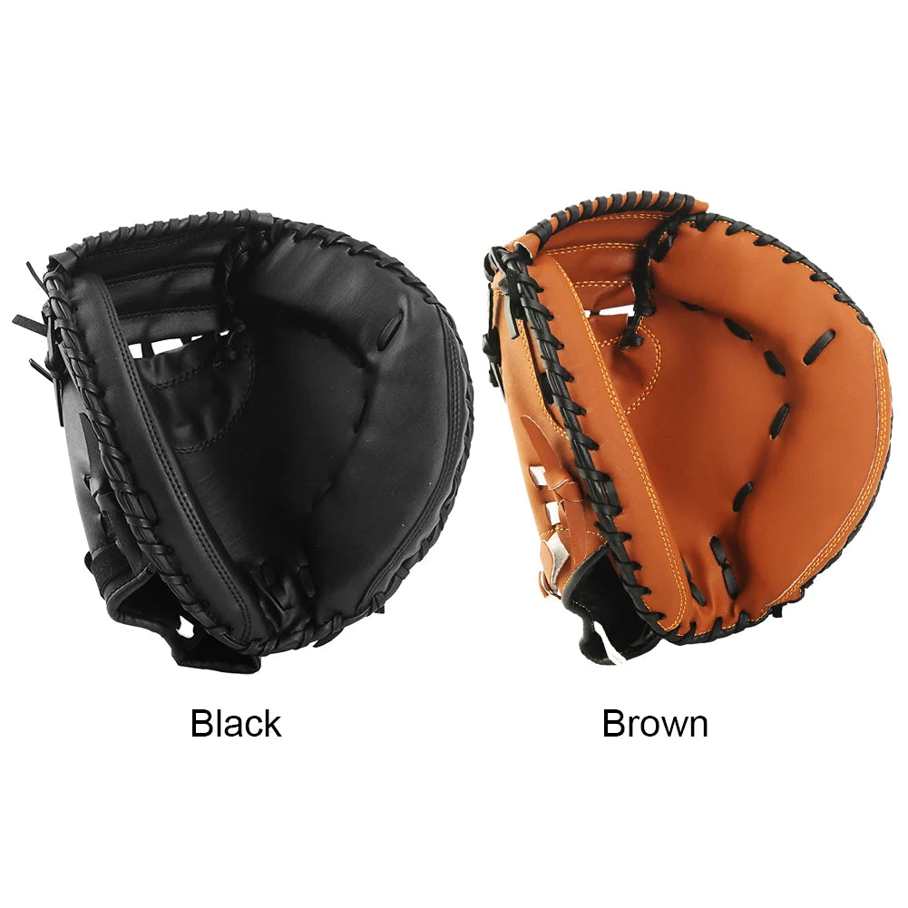 Baseball Glove PU Leather Baseball Mitt Wear-resistant Baseball Fielding Glove Beginner Play Training for Youth Adults Practice