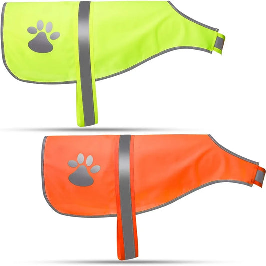 2 Pieces Adjustable Reflective Vest for Dogs High Visibility Pet Safety Apparel Ideal for Hunting Outdoor Adventures and Night