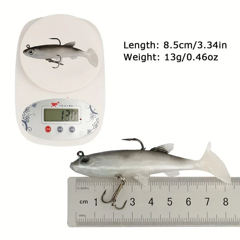 5Pcs Realistic Soft Bait-8Cm Realistic Bait-High-Quality Sharp Hook-For-Use for Freshwater and Salty Fishing