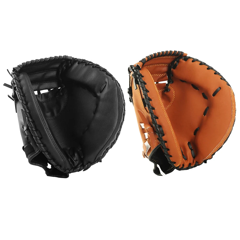 Baseball Glove PU Leather Baseball Softball Catcher Thicken Softball Glove Wear-resistant Catcher Mitt for Youth Adults Practice