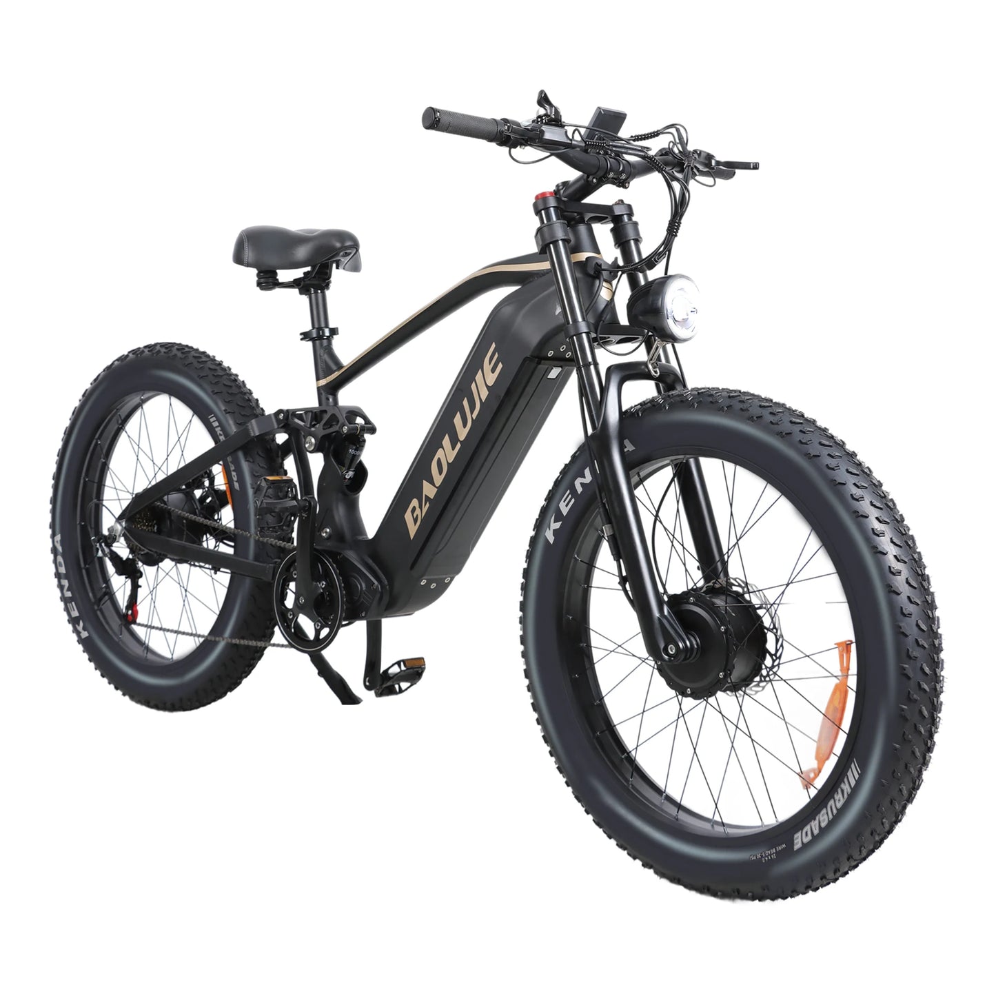 BAOLUJIE P2 Electric Bike for Adults，Long Rang 90 Miles Electric Bicycle，Peak 5000W Dual Motor 52V 23AH E bike，Max Speed 36 MPH