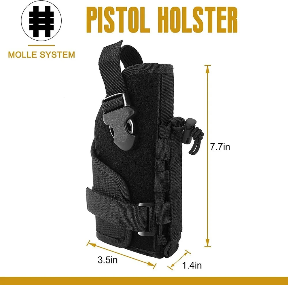Universal Tactical Molle Pistol Holster Adjustable Handgun Molle Belt Holster Military Gun Holster Concealed Carry Pistol Pouch