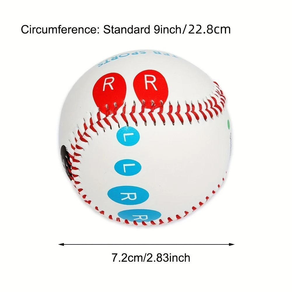 9 Inch Pitch Training Baseball with Finger Placement Markers Competition Training Baseball PVC for Adults Baseball Fans