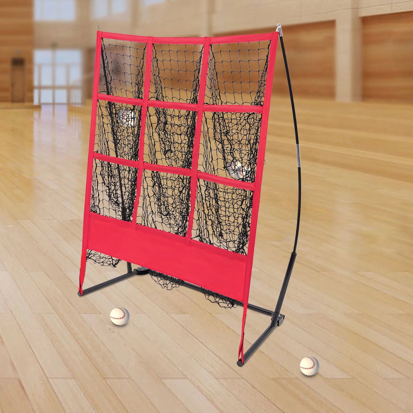 Baseball Practice Net 9-Grid Training Net for Throwing Pitching Batting Portable with Carry Bag