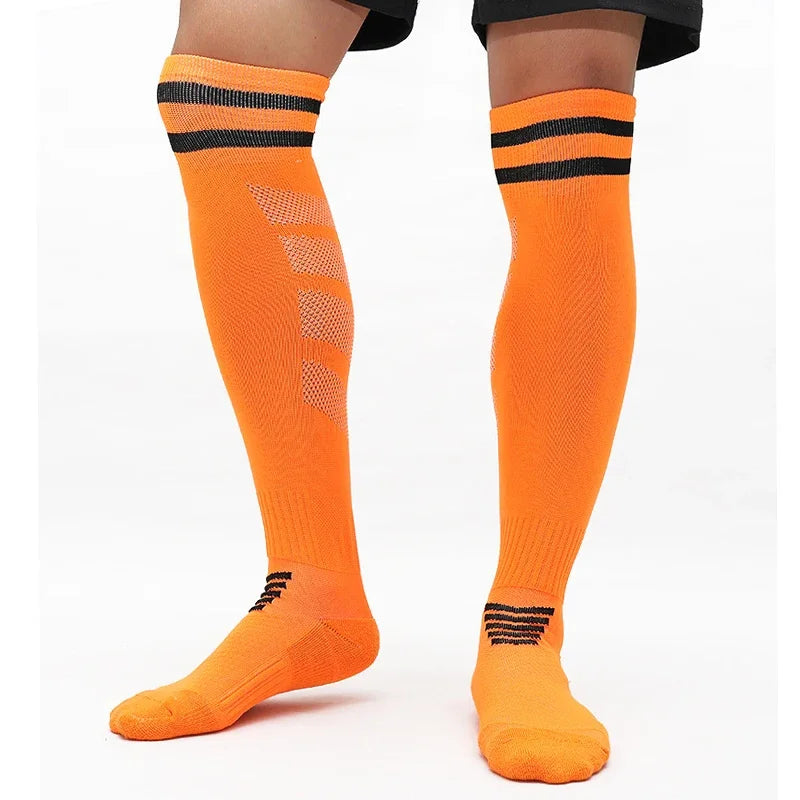 · Free returns  within 90 days, no questions asked Adult Youth KidsTowel Bottom Nylon Soccer Socks Breathable Knee High Training