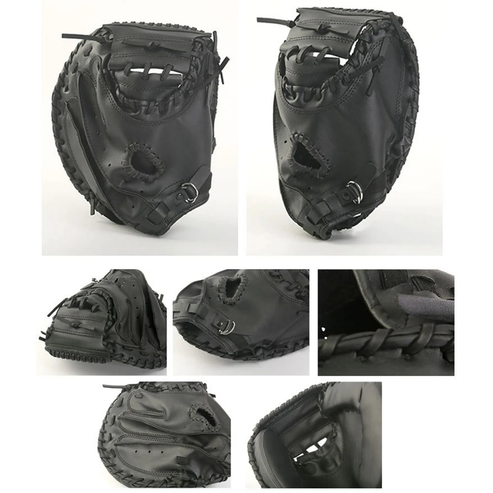 Baseball Glove PU Leather Baseball Mitt Wear-resistant Baseball Fielding Glove Beginner Play Training for Youth Adults Practice