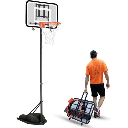 Portable Basketball Hoop Outdoor Basketball Goal Adjustable Basketball Hoops Outdoor Indoor 6.9 to 8.7 Ft Youth Basketball Hoop