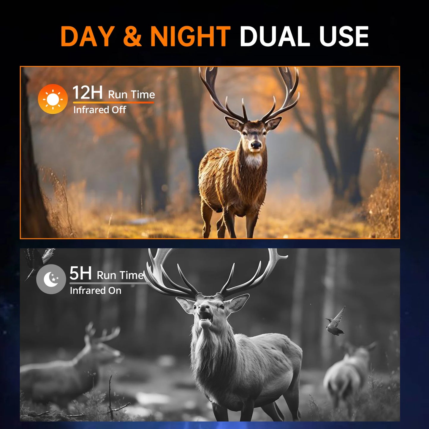 4K Night Vision Binoculars 8X Digital Zoom With Tactical Light 4500mAh Infrared Vision Night Goggle For Hunting Camping Boating
