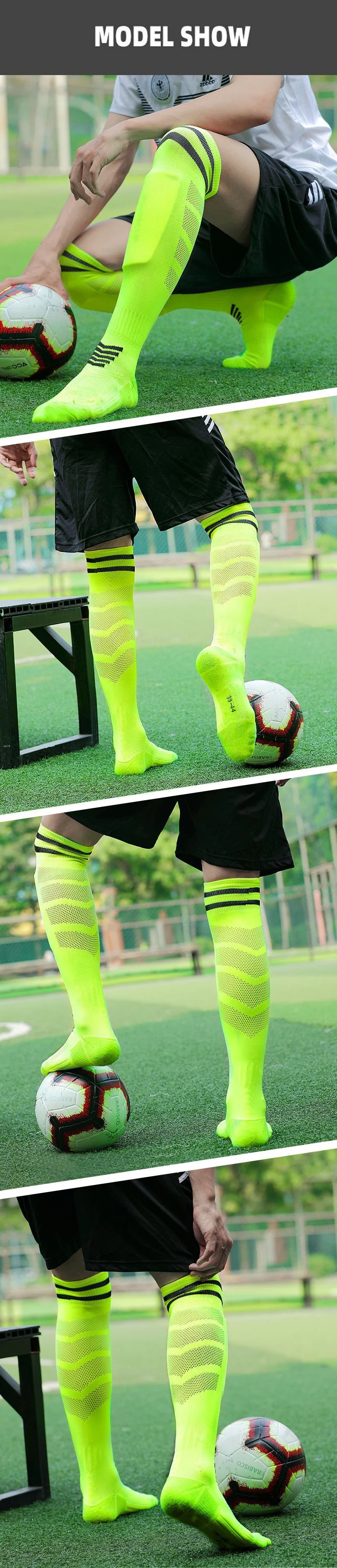 · Free returns  within 90 days, no questions asked Adult Youth KidsTowel Bottom Nylon Soccer Socks Breathable Knee High Training