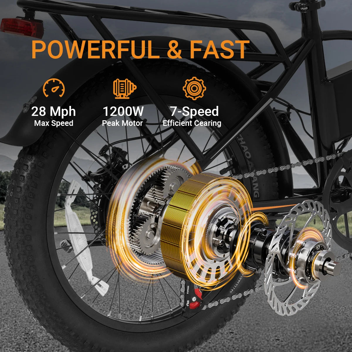 【1 Year Warranty】A20 Electric Bicycle 1200W Peak Motor 48V10.4AH Lithium Battery Electric Bike 20*3.0 Inch Fat Tire E-bike UL284