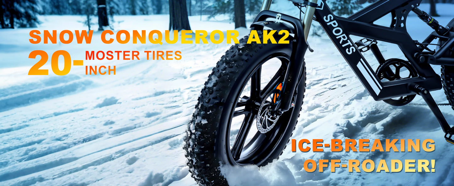 Electric Bicycle 1000W Peak Motor 35MPH Snow Electric Dirt Bike 75Miles Full Suspension 20''*4.0 Fat Tire Mountain E-bike