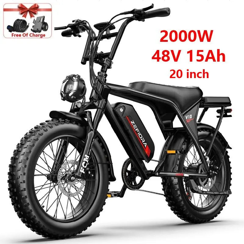 New 14 20 Inch Motorized Bicycle,1000w 2000w 48v 10ah 15ah 17.5ah 20ah Battery Capable Of Climbing 45° Slope,for Electric Bike
