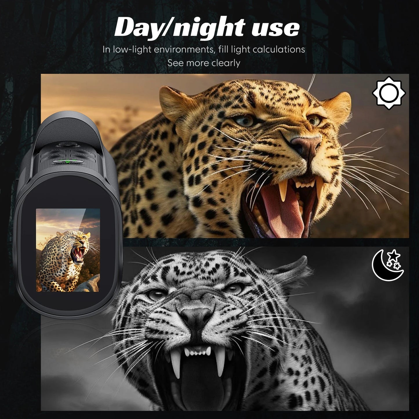 Night Vision Goggles 1080P Night Vision Binoculars with 10000mAh 10X Digital Zoom 800M Full Dark Viewing Video Record forHunting