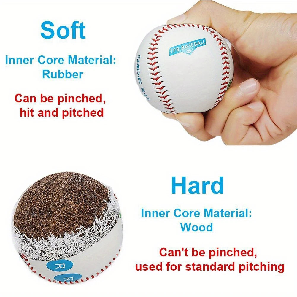 9 Inch Pitch Training Baseball with Finger Placement Markers Competition Training Baseball PVC for Adults Baseball Fans