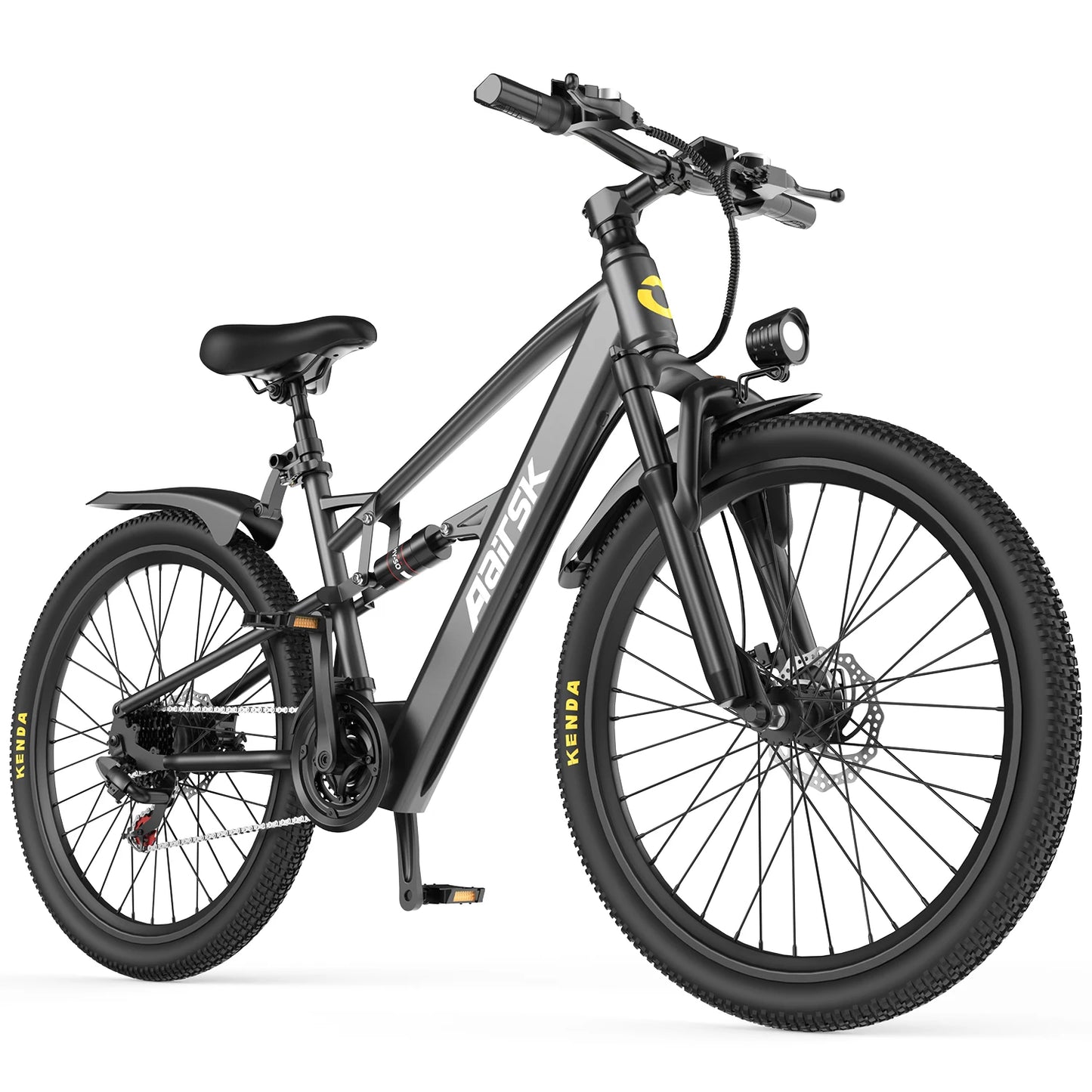 Aairsk F1 Adult Mountain Ebike 748W Motor 36V 13Ah Battery Urban Electric Bicycle 26*1.95" Tire Dual Suspension Electric Bike