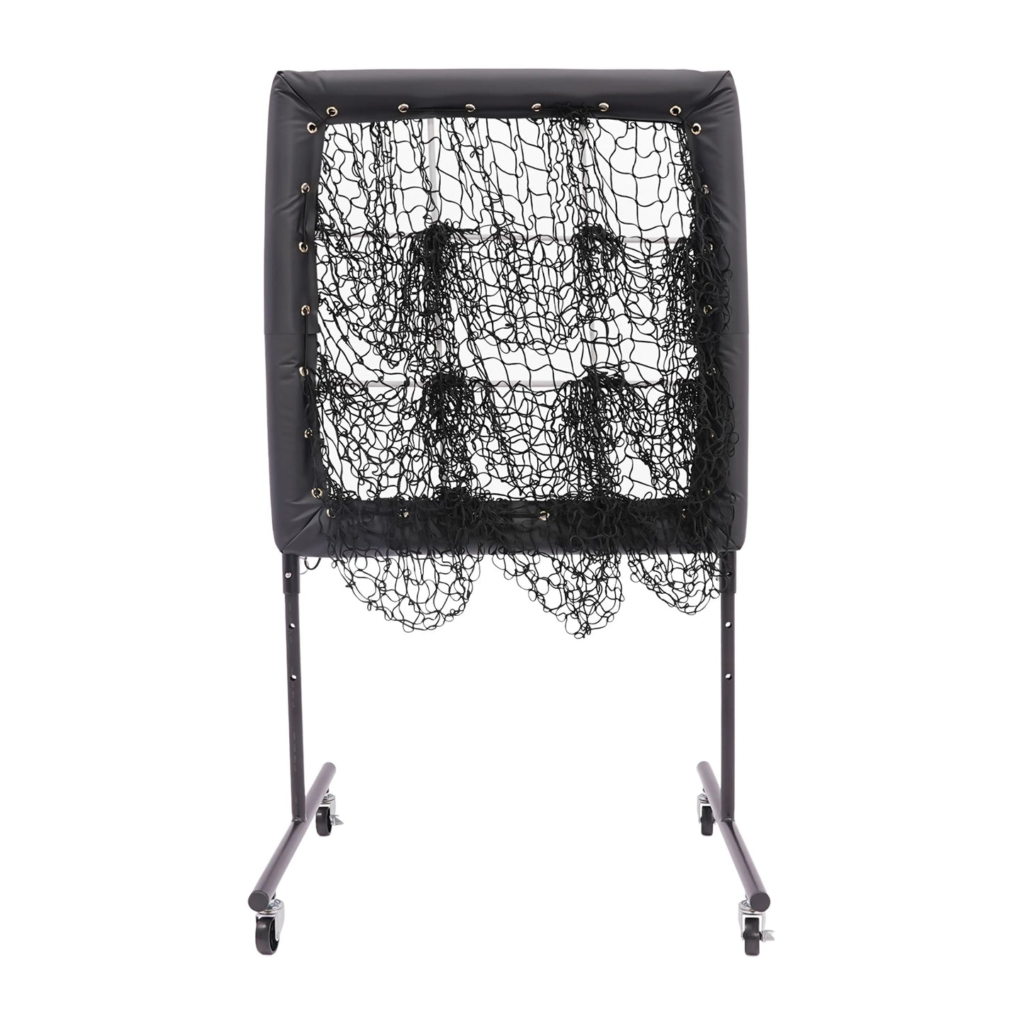 9 Hole Baseball Training Equipment Hitting Pitching Practice Net Adjustable Baseball Trainer Aid with 360° Swivel Caster