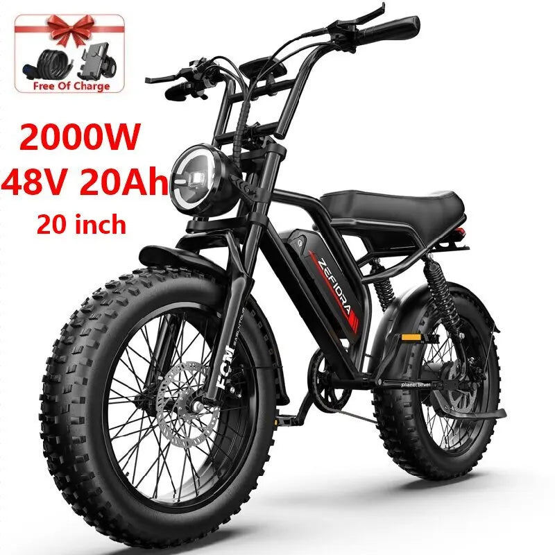 New 14 20 Inch Motorized Bicycle,1000w 2000w 48v 10ah 15ah 17.5ah 20ah Battery Capable Of Climbing 45° Slope,for Electric Bike