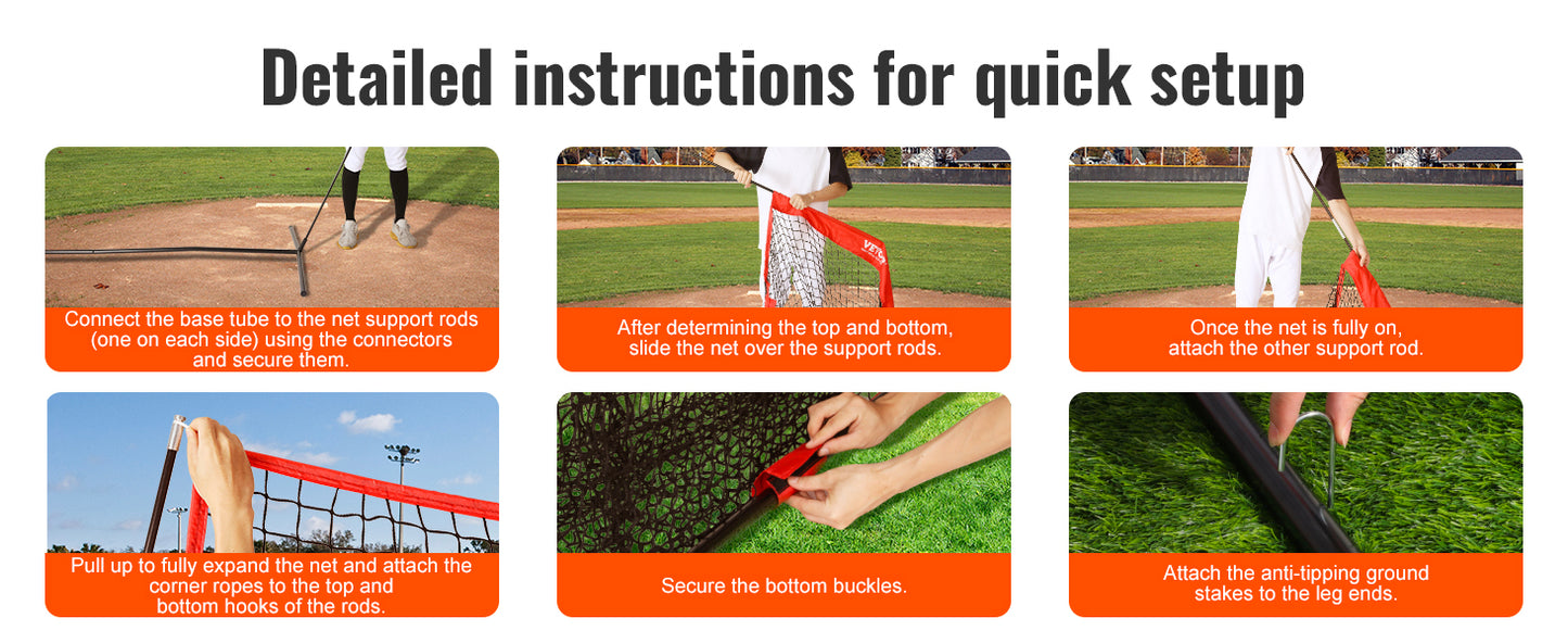 SucceBuy 5x5ft Portable Baseball Softball Practice Net for Hitting Batting Catching Pitching w/ Bow Frame Carry Bag Strike Zone